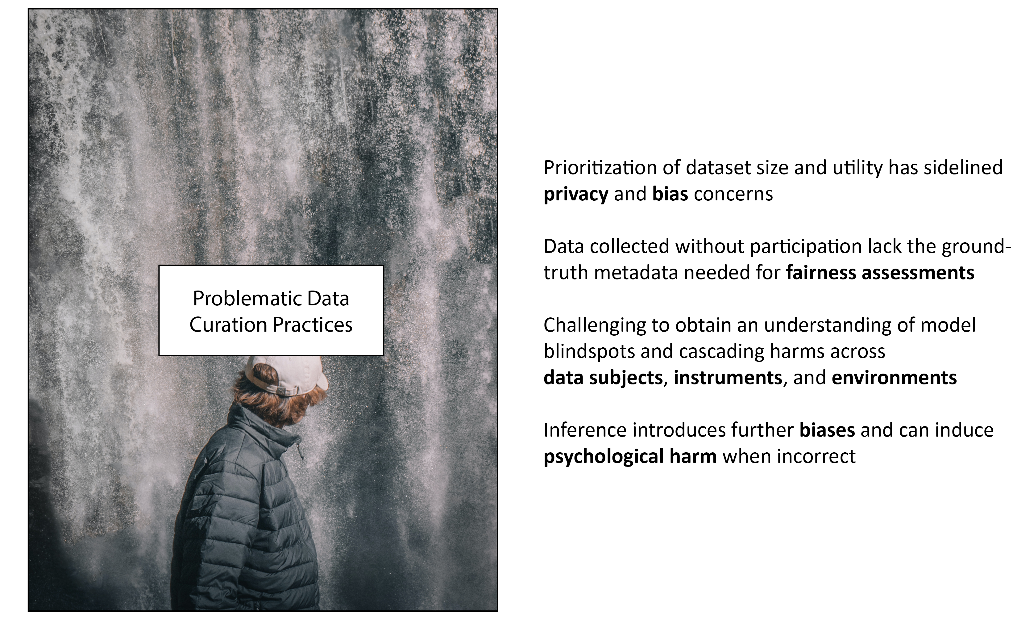 Example issues related to problematic data curation practices